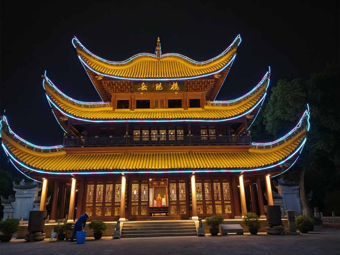 Chinese heritage night lighting