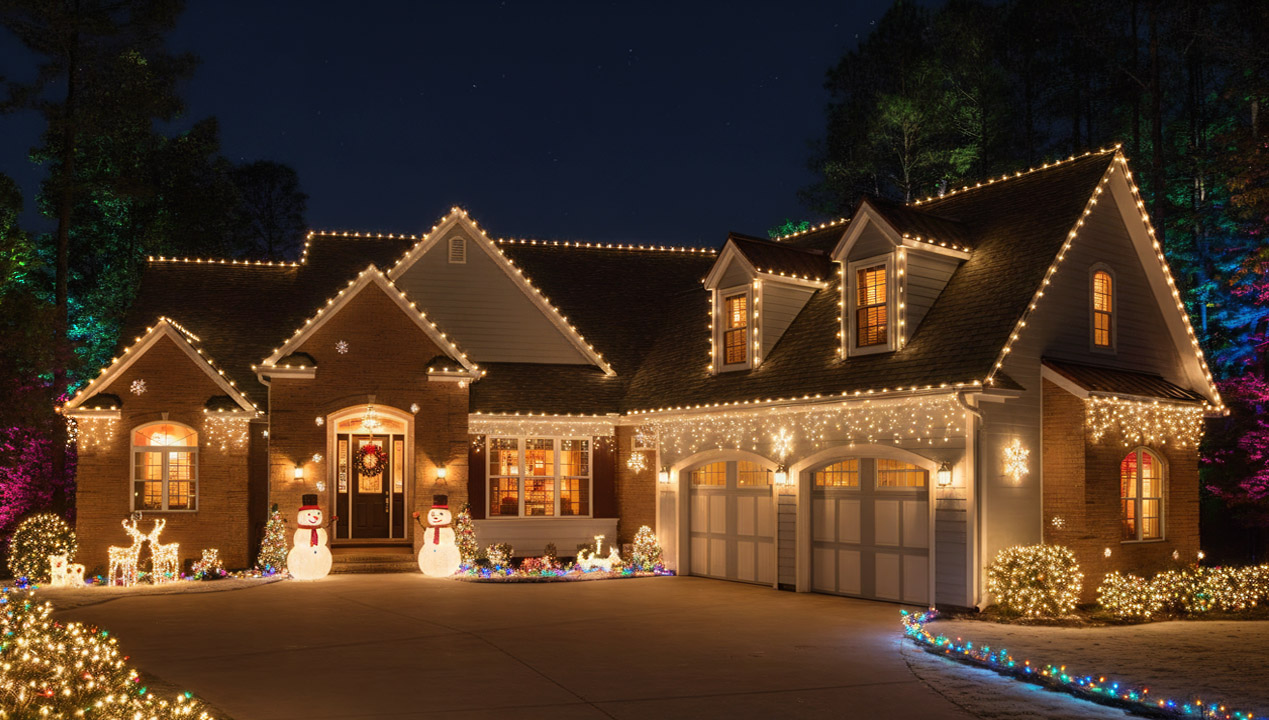 Christmas lighting night effects